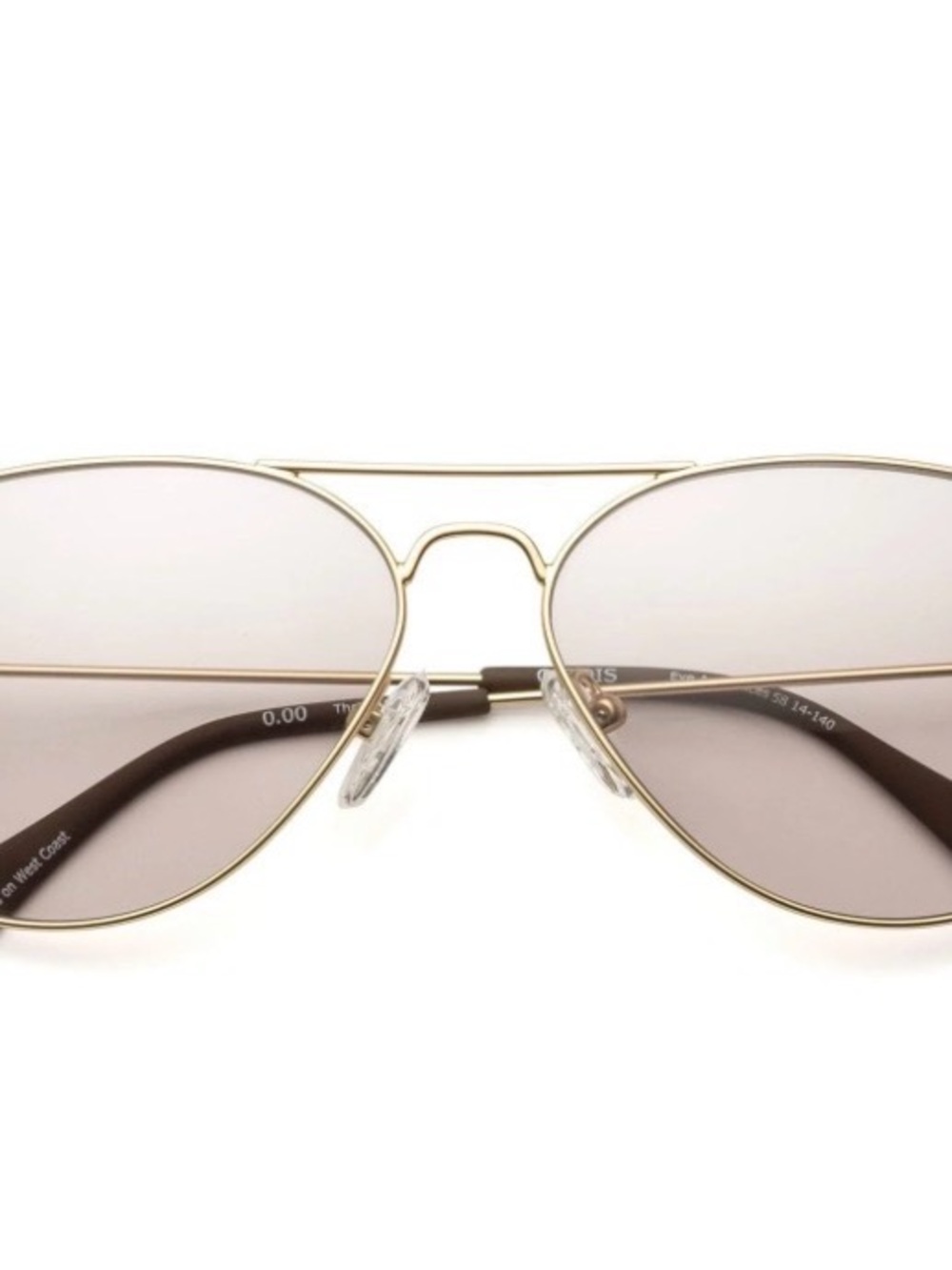 Caddis The Mabuhay Gold Metal Frame Sunglasses with Light Gray Lenses
